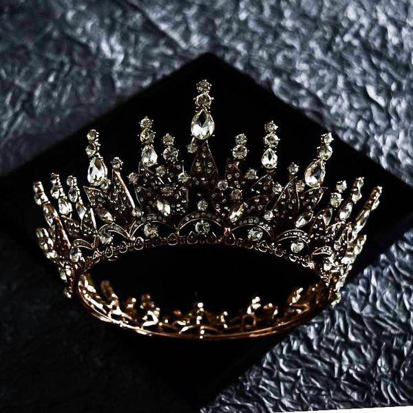 new style black white baroque round circle tiara hair accessories bride crown headdress wedding hair ornament, Golden;white
new style black white baroque round circle tiara hair accessories bride crown headdress wedding hair ornament, Golden;white