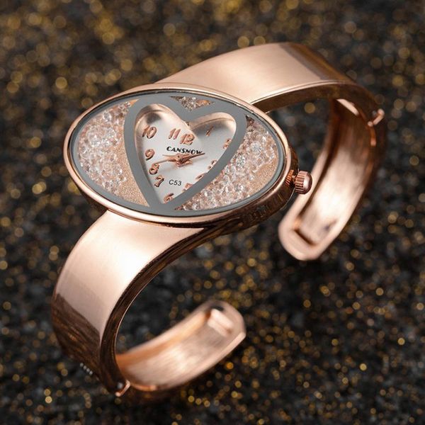 wristwatches women's watches 2021 luxury bracelet watch rose gold heart shaped dress quartz wrist for women montre femme, Slivery;brown
wristwatches women's watches 2021 luxury bracelet watch rose gold heart shaped dress quartz wrist for women montre femme, Slivery;brown