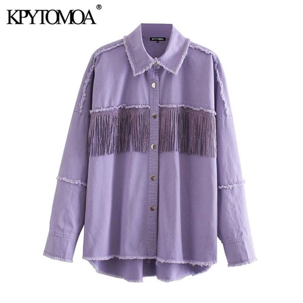 women fashion with studs fringe loose denim jacket coat vintage long sleeve frayed female outerwear chic 210420, Black;brown
women fashion with studs fringe loose denim jacket coat vintage long sleeve frayed female outerwear chic 210420, Black;brown