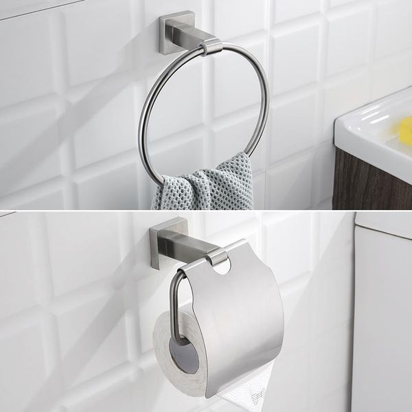 bath accessory set bathroom accessories stainless steel brushed square paper holder towel ring
bath accessory set bathroom accessories stainless steel brushed square paper holder towel ring