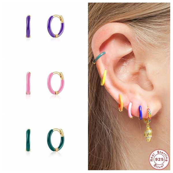 hoop & huggie gs 925 sterling silver european neon pink purple enamel earrings for women luxury circle round earring pendientes jewelry, Golden;silver
hoop & huggie gs 925 sterling silver european neon pink purple enamel earrings for women luxury circle round earring pendientes jewelry, Golden;silver
