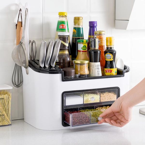 multifunctional kitchen seasoning box spice jar container rack organizer supplies knife storage shelf bottles & jars
multifunctional kitchen seasoning box spice jar container rack organizer supplies knife storage shelf bottles & jars