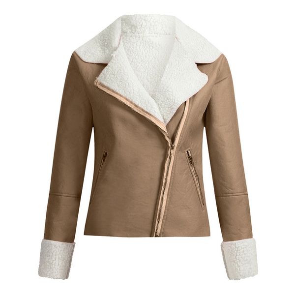 women lapel suede leather buckle cool pilot jacket faux lamb wool motorcycle jackets women's coat sweatshirt, Black;brown
women lapel suede leather buckle cool pilot jacket faux lamb wool motorcycle jackets women's coat sweatshirt, Black;brown