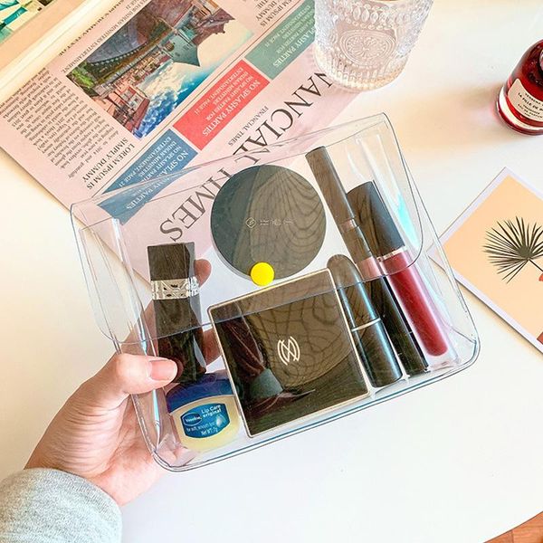 portable cosmetic storage bag makeup snap button pencil case pvc transparent travel organizer handbag purse bags
portable cosmetic storage bag makeup snap button pencil case pvc transparent travel organizer handbag purse bags