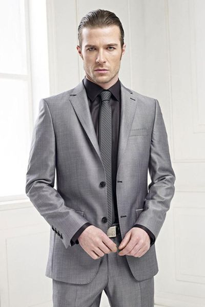men's suits & blazers (jacket+pants+tie) classic grey groom tuxedos elegant men suit for wedding business work wear formal costume, White;black
men's suits & blazers (jacket+pants+tie) classic grey groom tuxedos elegant men suit for wedding business work wear formal costume, White;black