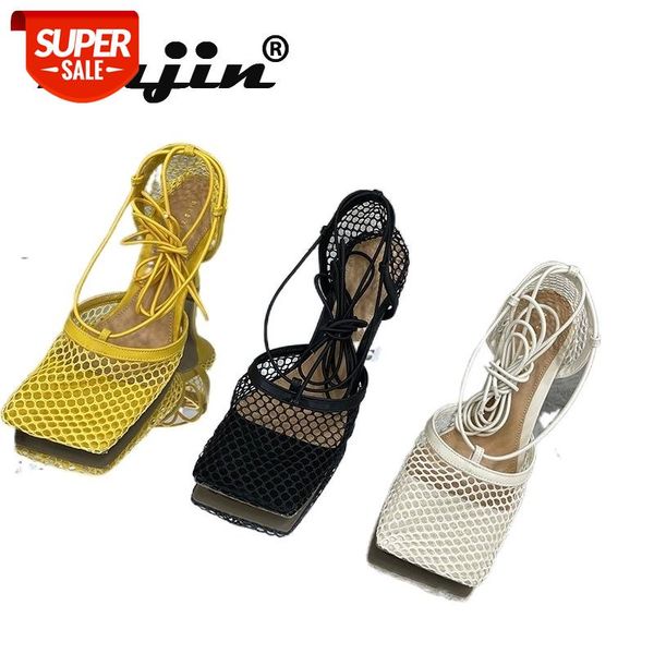 fujin 2021 new yellow mesh pumps sandals female square toe high heel lace up cross-tied stiletto hollow dress shoes #0k3u, Black
fujin 2021 new yellow mesh pumps sandals female square toe high heel lace up cross-tied stiletto hollow dress shoes #0k3u, Black
