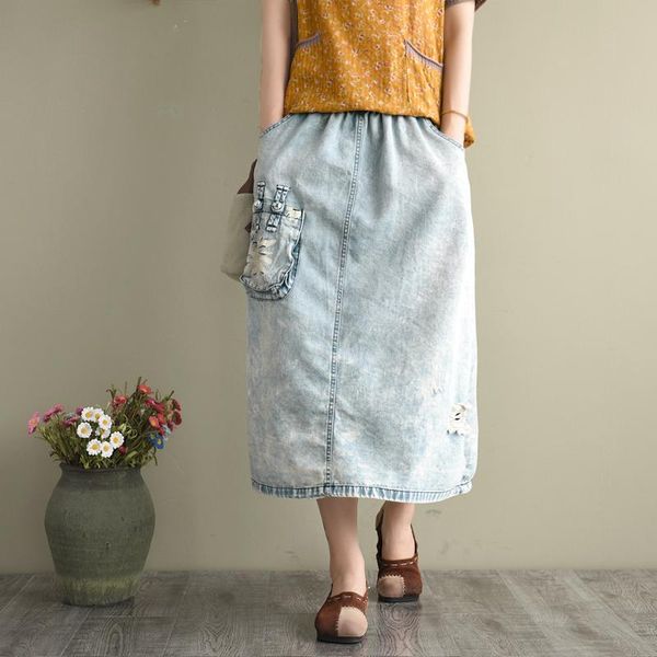 skirts summer skirt women elastic waist retro denim 2021 casual pocket print hole ladies loose all-match, Black
skirts summer skirt women elastic waist retro denim 2021 casual pocket print hole ladies loose all-match, Black