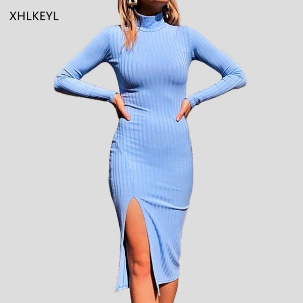 casual dresses autumn winter women knitted dress turtleneck sweater lady slim bodycon long sleeve high split vestidos, Black;gray
casual dresses autumn winter women knitted dress turtleneck sweater lady slim bodycon long sleeve high split vestidos, Black;gray
