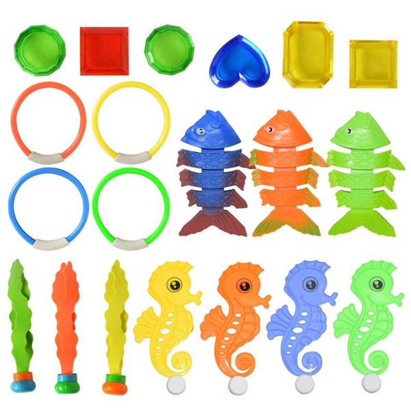 pool & accessories 20pcs kids diving rings set summer underwater game swimming toys (3 fishbones+4 rings+3 sea grass+6 stones+4
pool & accessories 20pcs kids diving rings set summer underwater game swimming toys (3 fishbones+4 rings+3 sea grass+6 stones+4