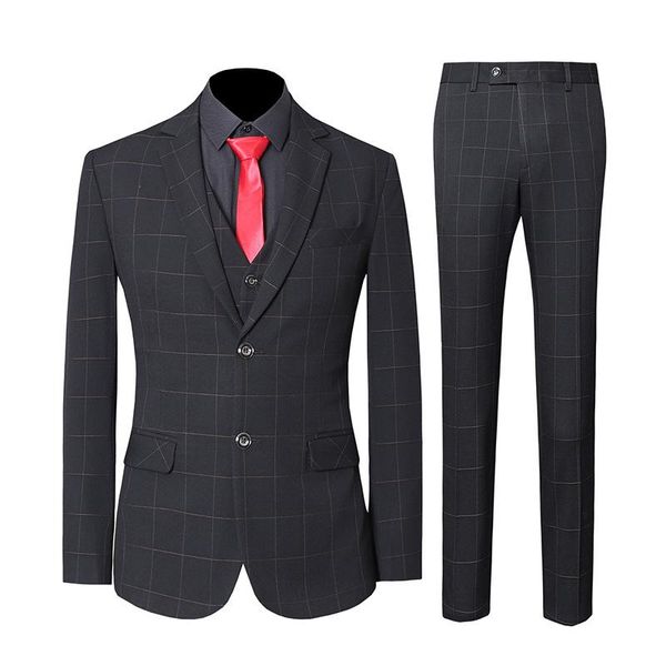 men's suits & blazers slim men check fit 3 pieces business work office daily life plaid suit wedding groom banquet party prom black lig, White;black
men's suits & blazers slim men check fit 3 pieces business work office daily life plaid suit wedding groom banquet party prom black lig, White;black