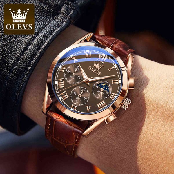 olevs elite mens quartz watches business dress waterproof wristwatch men luxury breathable leather sports watch men gifts 211124, Slivery;brown
olevs elite mens quartz watches business dress waterproof wristwatch men luxury breathable leather sports watch men gifts 211124, Slivery;brown