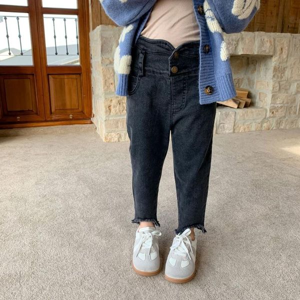 jeans 2021 autumn arrival girls fashion denim kids korean design pants girl, Blue 
jeans 2021 autumn arrival girls fashion denim kids korean design pants girl, Blue