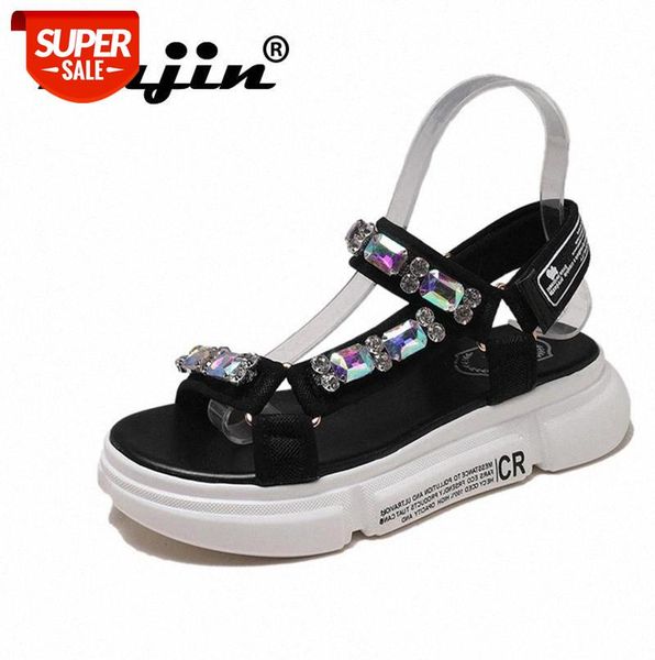 fujin brand 2021 spring summer and autumn slopes open toe platform shoes with a word on the side sandals rhinestones #hh6j, Black
fujin brand 2021 spring summer and autumn slopes open toe platform shoes with a word on the side sandals rhinestones #hh6j, Black