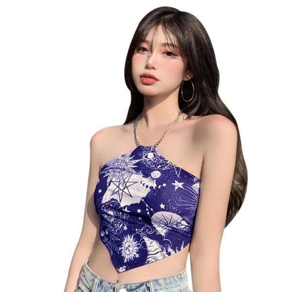 women's tanks & camis summer style retro geometry print camisole halter small slim vest, White
women's tanks & camis summer style retro geometry print camisole halter small slim vest, White