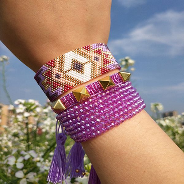 bluestar purple turkish evil eye miyuki bracelet jewelry women crystal jewellery tassel pyramid handmade woven pulseras, Golden;silver
bluestar purple turkish evil eye miyuki bracelet jewelry women crystal jewellery tassel pyramid handmade woven pulseras, Golden;silver