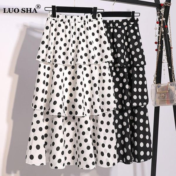 skirts luosha women summer high waist layer ruffles midi cake skirt female chiffon polka dot casual black white
skirts luosha women summer high waist layer ruffles midi cake skirt female chiffon polka dot casual black white