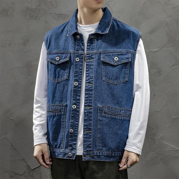 men's vests mens waistcoats safari style denim waistcoat men casual jacket outerwear retro chic cowboy coat male, Black;white
men's vests mens waistcoats safari style denim waistcoat men casual jacket outerwear retro chic cowboy coat male, Black;white