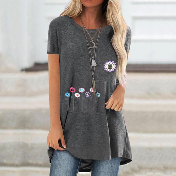 women's t-shirt flower printing women t shirt plus size short sleeve long loose oversized tshirt pullover camisetas mujer manga corta, White
women's t-shirt flower printing women t shirt plus size short sleeve long loose oversized tshirt pullover camisetas mujer manga corta, White