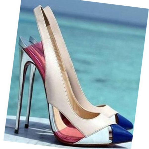 handmade womens stiletto high heeled dress shoes multicolored patchwork leather slingback pointed-toe evening party prom fashion court pumps, Black 
handmade womens stiletto high heeled dress shoes multicolored patchwork leather slingback pointed-toe evening party prom fashion court pumps, Black