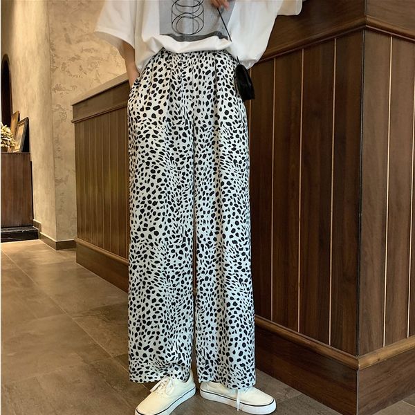 propcm summer casual leopard print wide leg pants capri women streetwear elastic high waist female boho vintage loose trousers, Black;white
propcm summer casual leopard print wide leg pants capri women streetwear elastic high waist female boho vintage loose trousers, Black;white