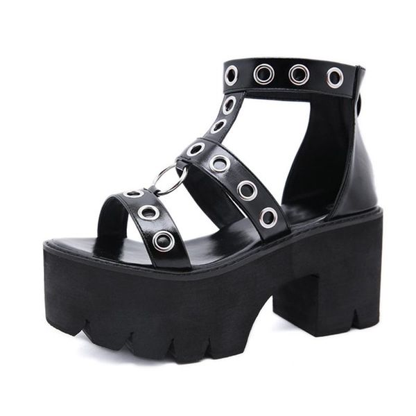 sandalia mujer verano punk shoes rock gothic wholesale sandals women peep toe strap platform ljb105, Black
sandalia mujer verano punk shoes rock gothic wholesale sandals women peep toe strap platform ljb105, Black