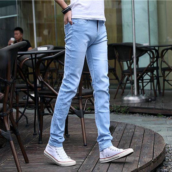 men's jeans wholesale thin men's handsome jeans trendy korean style slim-fitting small-footed casual trousers youth student pants, Blue
men's jeans wholesale thin men's handsome jeans trendy korean style slim-fitting small-footed casual trousers youth student pants, Blue