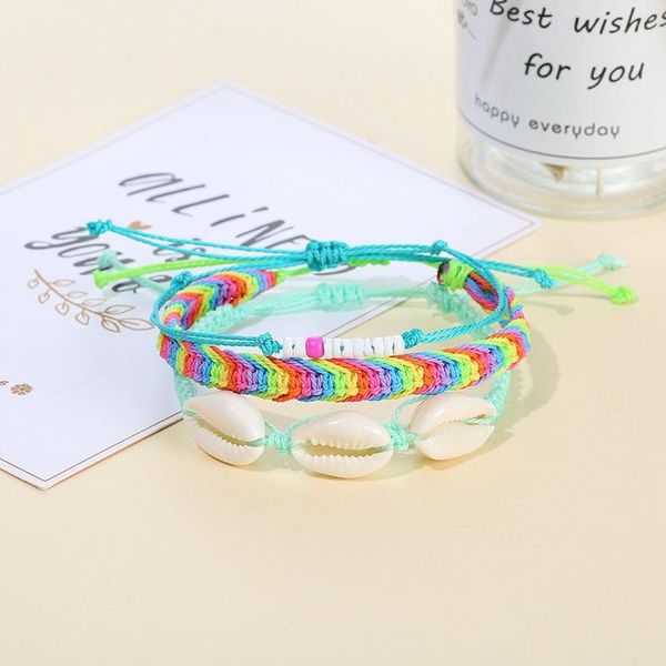 charm bracelets vintage multilayer for women creative bohemian bracelet handmade weaving colorful wax line shell set, Golden;silver
charm bracelets vintage multilayer for women creative bohemian bracelet handmade weaving colorful wax line shell set, Golden;silver
