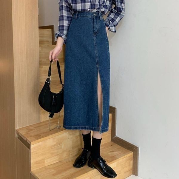 skirts women's 2021 autumn retro high waist midi split denim skirt woman mujer faldas saias mulher, Black
skirts women's 2021 autumn retro high waist midi split denim skirt woman mujer faldas saias mulher, Black