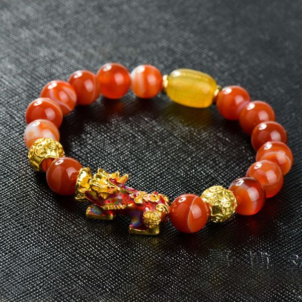 agate bracelet with natural red agate for lovers, men's and women's brass plated sand gold, Black
agate bracelet with natural red agate for lovers, men's and women's brass plated sand gold, Black