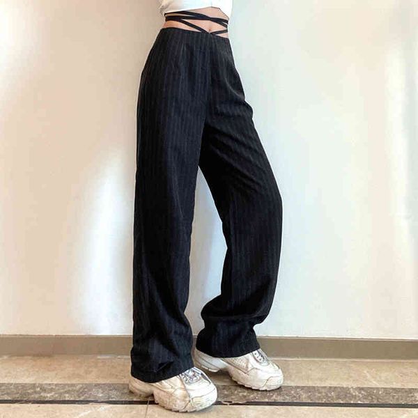 bandage y2k straight suit pants high waist fashion women vintage striped trousers for female summer streetwear loose capris 210415, Black;white
bandage y2k straight suit pants high waist fashion women vintage striped trousers for female summer streetwear loose capris 210415, Black;white