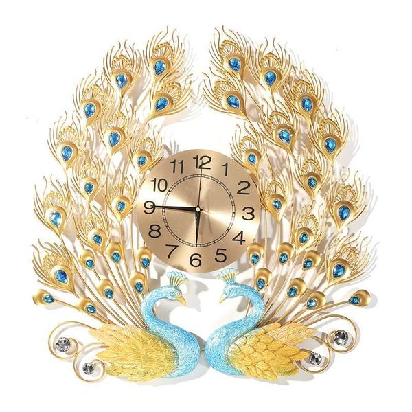 60x60cm large 3d diamond crystal quartz peacock wall clocks european style modern home living room decor silent clock
60x60cm large 3d diamond crystal quartz peacock wall clocks european style modern home living room decor silent clock