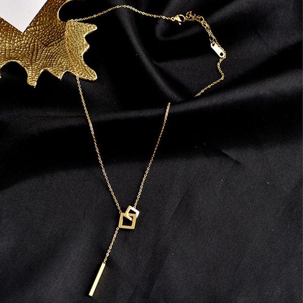 pendant necklaces meyrroyu stainless steel gold color square long tassel joker simple chain choker for women 2021 fashion girl's collie, Silver
pendant necklaces meyrroyu stainless steel gold color square long tassel joker simple chain choker for women 2021 fashion girl's collie, Silver