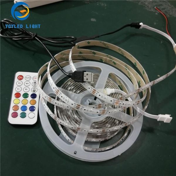 strips digital usb led strip ws2812b 5v 30leds/m with 21 key rf remote controller or 3 mini pixel for tv home decoration
strips digital usb led strip ws2812b 5v 30leds/m with 21 key rf remote controller or 3 mini pixel for tv home decoration