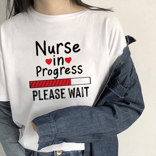 summer nurse in progress graphic womens t shirt harajuku fashion camisetas mujer casual femme, White
summer nurse in progress graphic womens t shirt harajuku fashion camisetas mujer casual femme, White