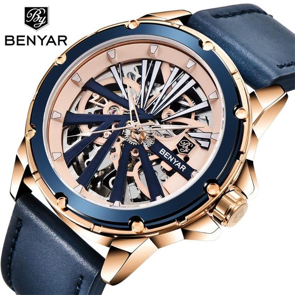 wristwatches benyar fashion watch fully automatic mechanical double-sided hollow waterproof men's leather, Slivery;brown
wristwatches benyar fashion watch fully automatic mechanical double-sided hollow waterproof men's leather, Slivery;brown