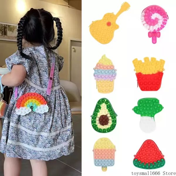 new finger toys silicone rodent control pioneer bag coin purse unzipped bubble music messenger bag children's hand key bag holiday gift
new finger toys silicone rodent control pioneer bag coin purse unzipped bubble music messenger bag children's hand key bag holiday gift