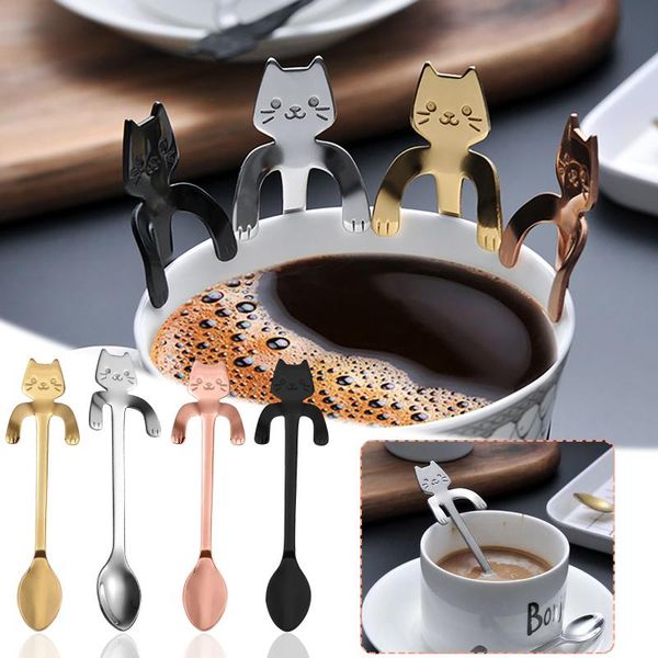 spoons cute cartoon hanging stainless steel stirring spoon cat handle coffee mini pattern decoration
spoons cute cartoon hanging stainless steel stirring spoon cat handle coffee mini pattern decoration