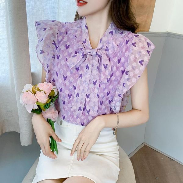 women's blouses & shirts 2021 summer sleeveless ruffles chiffon blouse shirt fashion casual bow print and blusas, White
women's blouses & shirts 2021 summer sleeveless ruffles chiffon blouse shirt fashion casual bow print and blusas, White