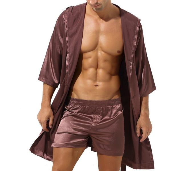 men's sleepwear mens lounge faux silk kimono robe nightwear men comfort silky bathrobes noble dressing gown sleep robes nightgown, Black;brown
men's sleepwear mens lounge faux silk kimono robe nightwear men comfort silky bathrobes noble dressing gown sleep robes nightgown, Black;brown