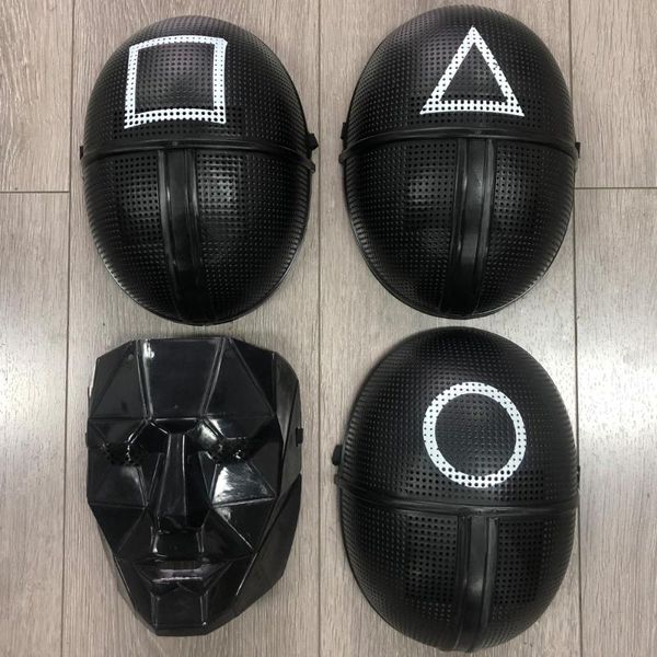 party masks tv squid game black mask cosplay round six square circle triangle plastic helmet halloween masquerade costume props
party masks tv squid game black mask cosplay round six square circle triangle plastic helmet halloween masquerade costume props