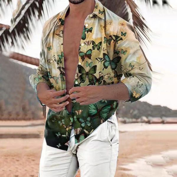 men's casual shirts shirt loose cotton and linen butterfly printed trend blouse male cardigan long sleeve camisa, White;black
men's casual shirts shirt loose cotton and linen butterfly printed trend blouse male cardigan long sleeve camisa, White;black