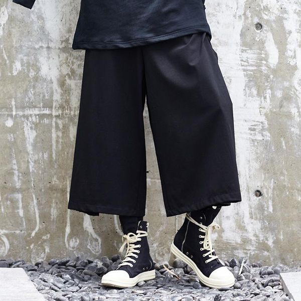 men's pants erkek pantolon men japan kimono loose wide leg pant fashion trousers male streetwear hip hop punk harem moda hombre 2021, Black
men's pants erkek pantolon men japan kimono loose wide leg pant fashion trousers male streetwear hip hop punk harem moda hombre 2021, Black