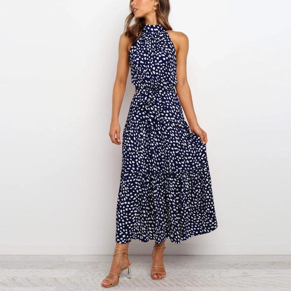 casual dresses women fashion summer halter sleeveless print evening sling long dress vestido de mujer, Black;gray
casual dresses women fashion summer halter sleeveless print evening sling long dress vestido de mujer, Black;gray