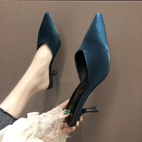 shoes med ladies' slippers mules for women 2021 luxury slides pointed toe thin heels flock pantofle designer high soft, Black
shoes med ladies' slippers mules for women 2021 luxury slides pointed toe thin heels flock pantofle designer high soft, Black