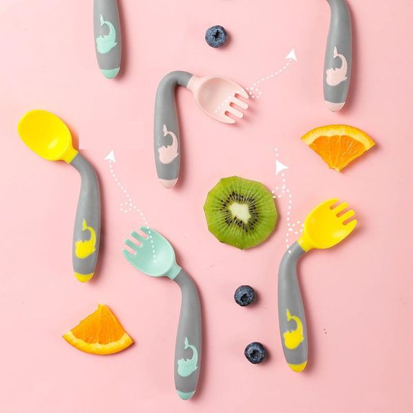 cups, dishes & utensils bendable non-slip baby tableware cutlery fork spoon dinnerware solid self training feeding for kids children cr
cups, dishes & utensils bendable non-slip baby tableware cutlery fork spoon dinnerware solid self training feeding for kids children cr
