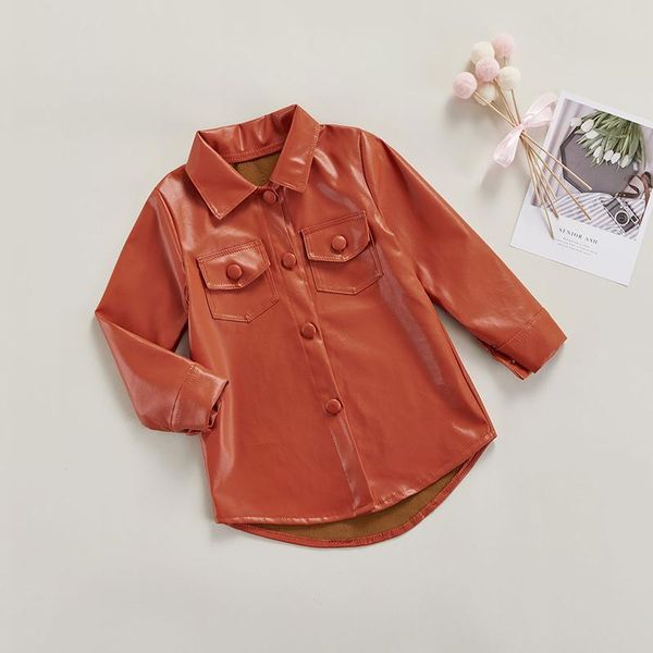 girl's dresses 2-7y fashion autumn children girls coat dress solid pu leather single breasted long sleeve shirt straight clothes, Red;yellow
girl's dresses 2-7y fashion autumn children girls coat dress solid pu leather single breasted long sleeve shirt straight clothes, Red;yellow