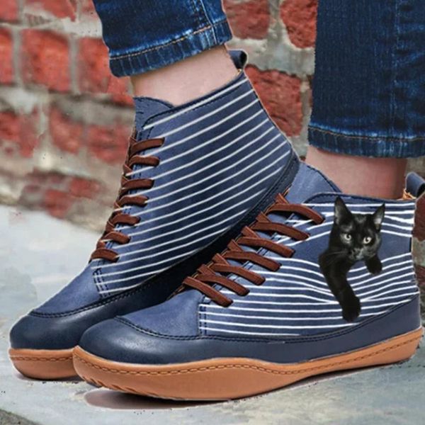boots autumn est high qualtiy women fashion striped design lace-up casual round toe shoes for zapatos de mujer ke294, Black
boots autumn est high qualtiy women fashion striped design lace-up casual round toe shoes for zapatos de mujer ke294, Black