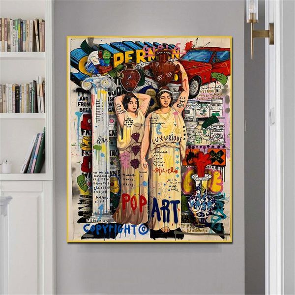 paintings graffiti woman with jar on head art street portrait poster painting canvas print wall picture for living room home decor
paintings graffiti woman with jar on head art street portrait poster painting canvas print wall picture for living room home decor