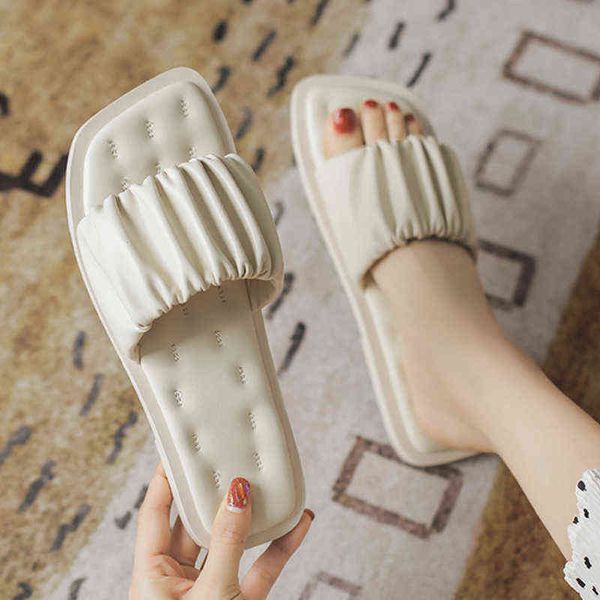 slippers sandlias femininas de fundo chato com dobras personalizadas verstil com fundo macio chinelos peep toe chinelos femininos novo 22030, Black
slippers sandlias femininas de fundo chato com dobras personalizadas verstil com fundo macio chinelos peep toe chinelos femininos novo 22030, Black