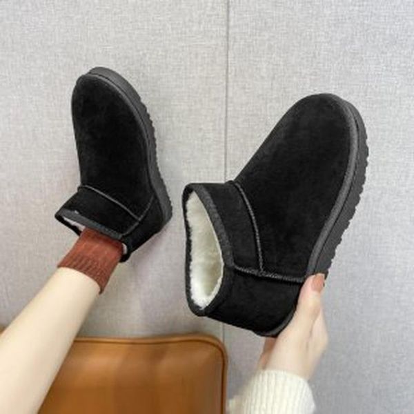 boots 2021 style basic short mini winter casual snow women waterproof natural fur lined ankle warm flat shoes 36-41, Black
boots 2021 style basic short mini winter casual snow women waterproof natural fur lined ankle warm flat shoes 36-41, Black